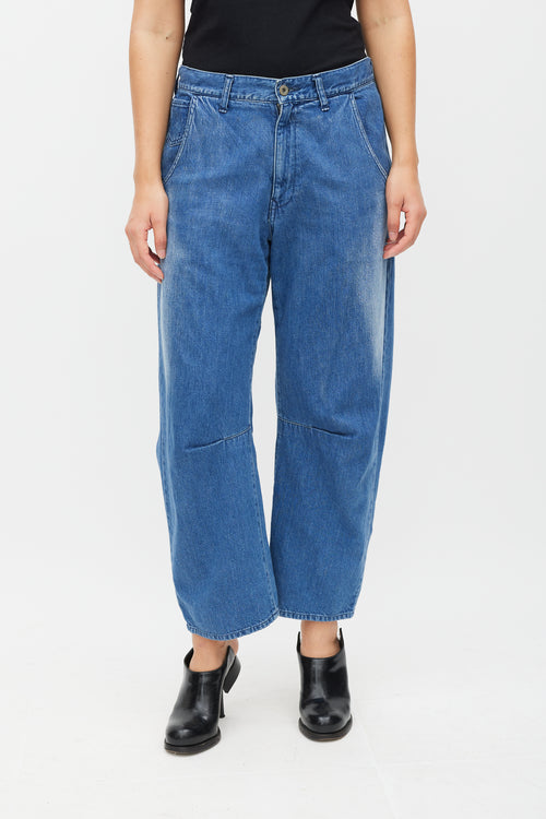 Y
s Medium Wash Darted Wide Leg Jeans