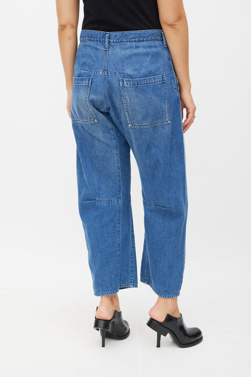 Y
s Medium Wash Darted Wide Leg Jeans