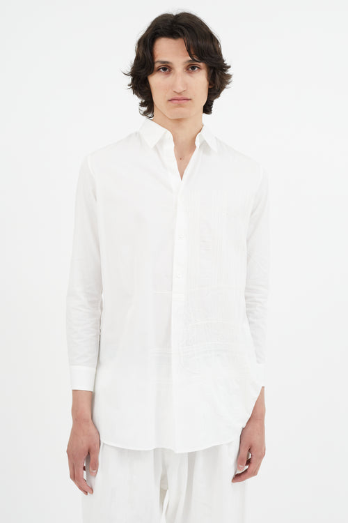 Y
s White Embroidered Shirt