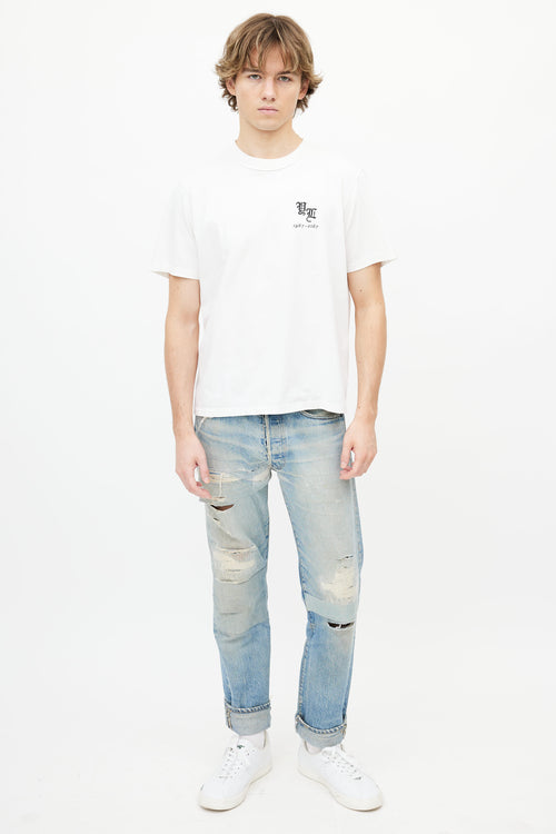 Yang Li White Embroidered Logo T-Shirt