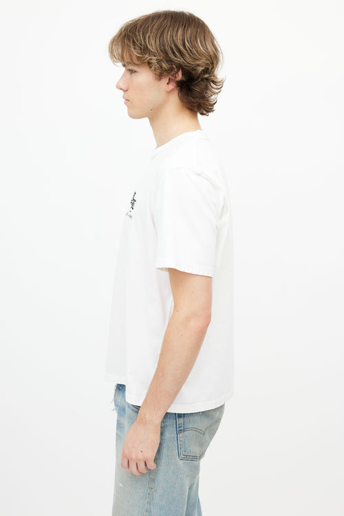 Yang Li White Embroidered Logo T-Shirt