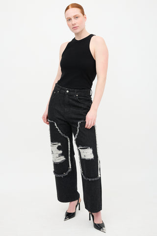 Youth Distressed Patch Jeans