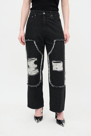 Youth Distressed Patch Jeans