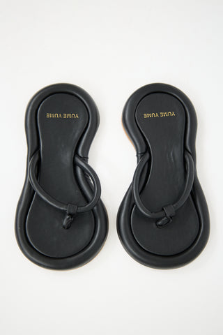 YUME YUME Black Vegan Leather Eight Sandal