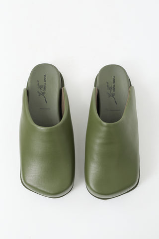 Yume Yume Green Leather Truck Mule