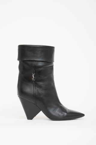 Saint Laurent Black Leather Niki Boot