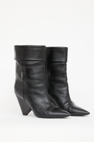 Saint Laurent Black Leather Niki Boot