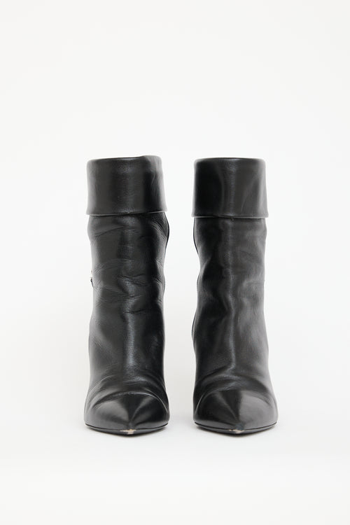 Saint Laurent Black Leather Niki Boot