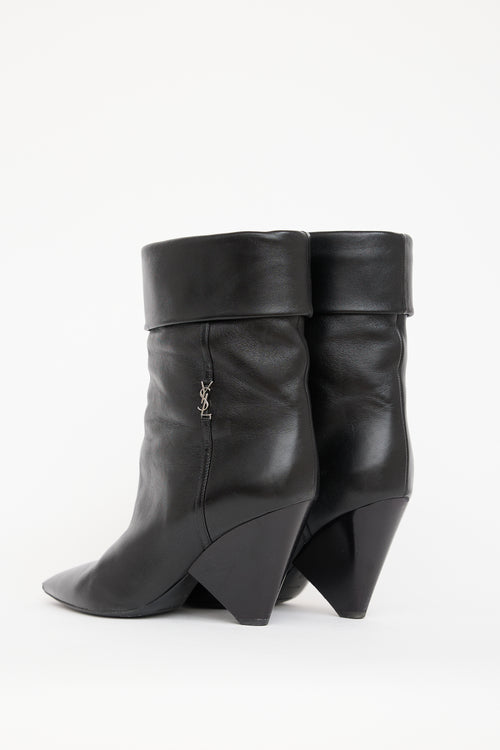 Saint Laurent Black Leather Niki Boot