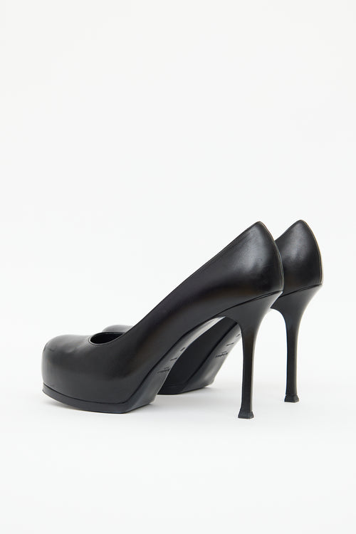 Yves Saint Laurent Black Tribtoo Pump