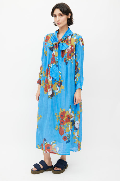 Yvonne S Blue 
Multi Floral Dress