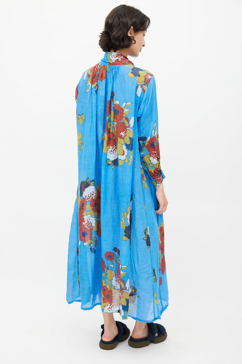 Yvonne S Blue 
Multi Floral Dress