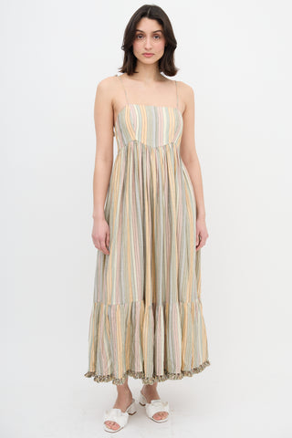 Zimmermann Juniper Metallic Striped Dress