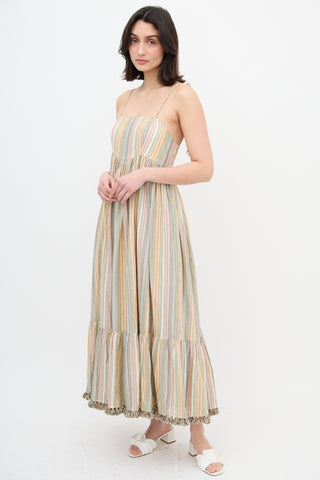 Zimmermann Juniper Metallic Striped Dress