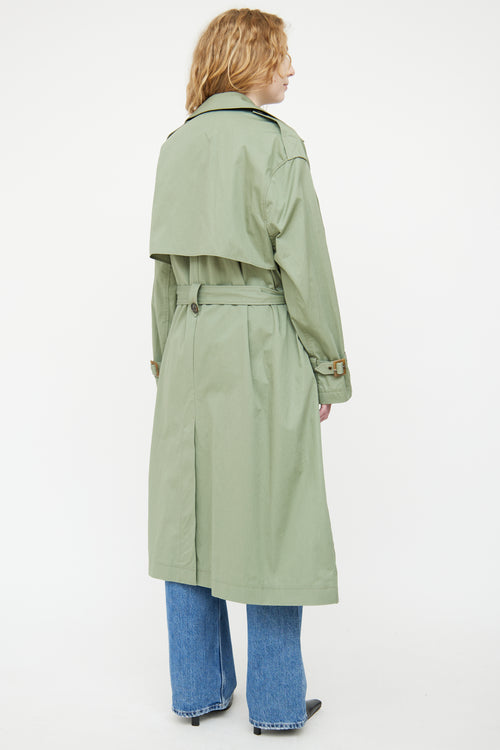 Zadig 
Voltaire Green Kena Double Breasted Trench Coat