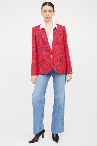 Zadig 
Voltaire Red 
Black Patterned Blazer