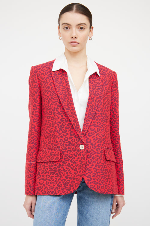 Zadig 
Voltaire Red 
Black Patterned Blazer