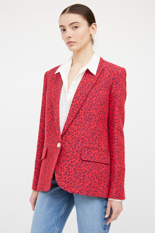 Zadig 
Voltaire Red 
Black Patterned Blazer