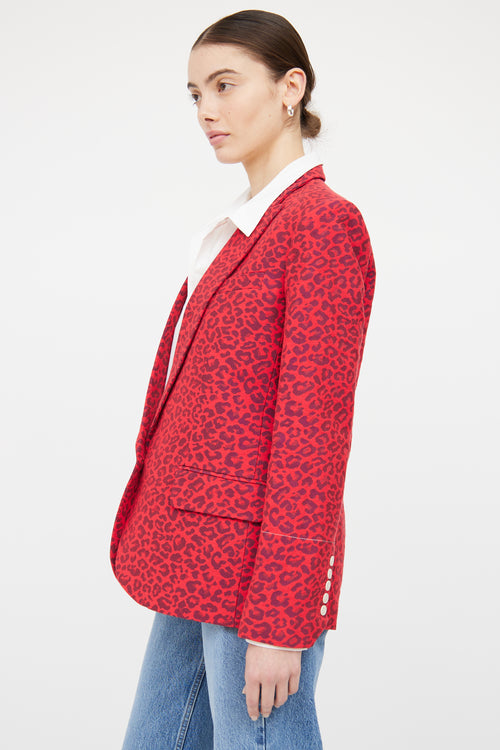 Zadig 
Voltaire Red 
Black Patterned Blazer