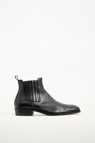 Zadig 
Voltaire Black Leather Leon Ankle Boot