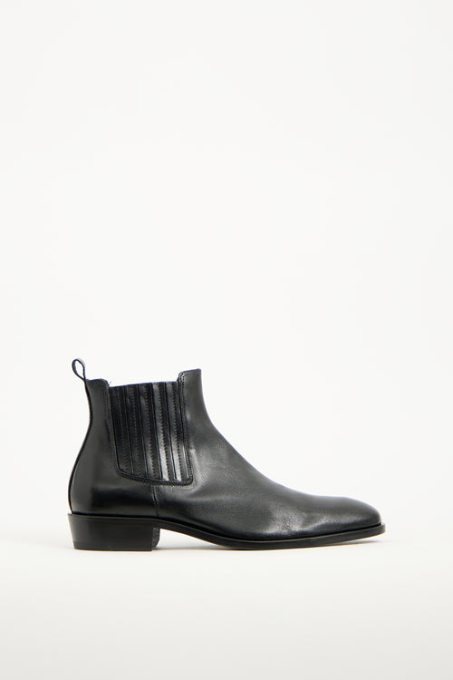 Zadig 
Voltaire Black Leather Leon Ankle Boot