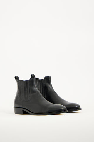 Zadig 
Voltaire Black Leather Leon Ankle Boot