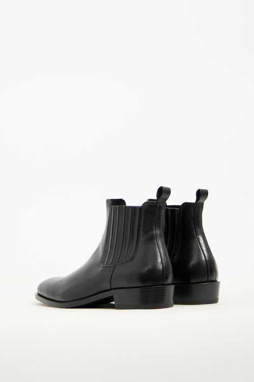 Zadig 
Voltaire Black Leather Leon Ankle Boot