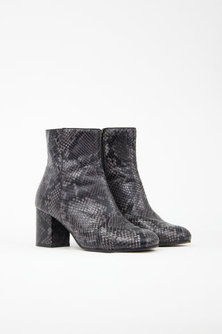 Zadig 
Voltaire Embossed Leather Ankle Boot