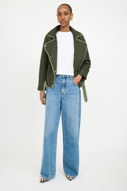 Zadig 
Voltaire Green Kawa Parka Belted Jacket