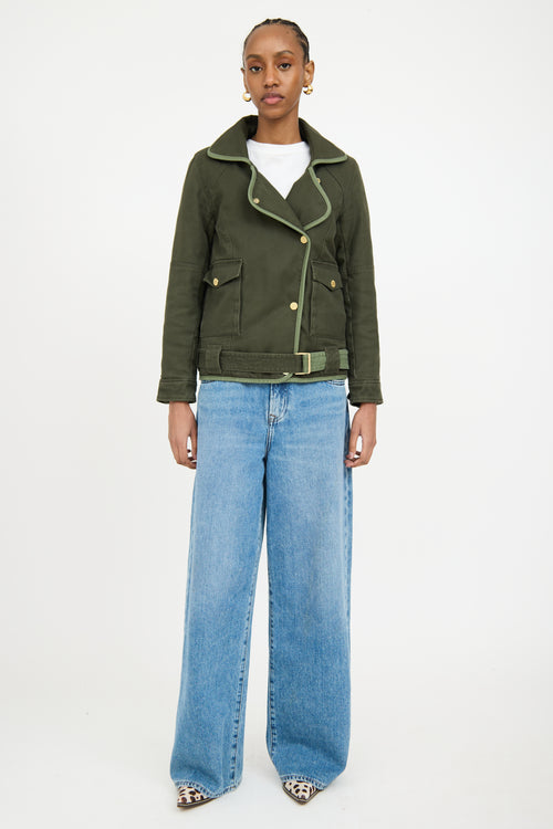 Zadig 
Voltaire Green Kawa Parka Belted Jacket