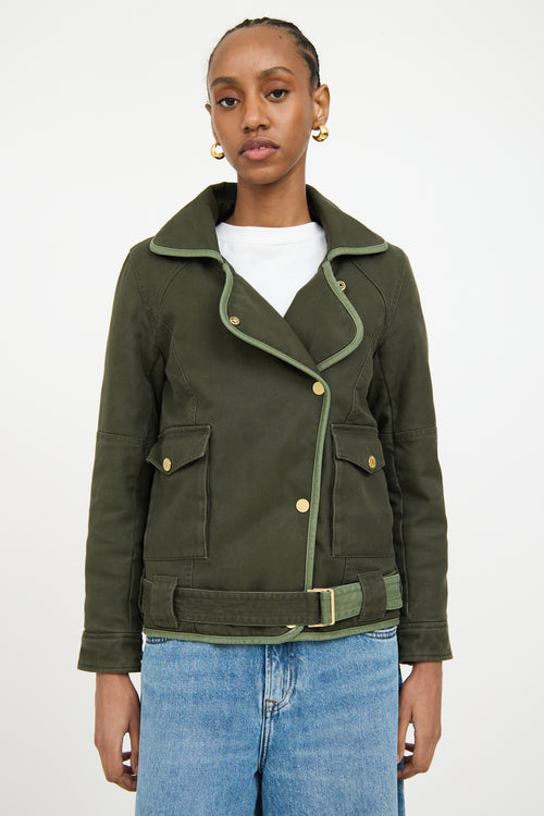 Zadig 
Voltaire Green Kawa Parka Belted Jacket