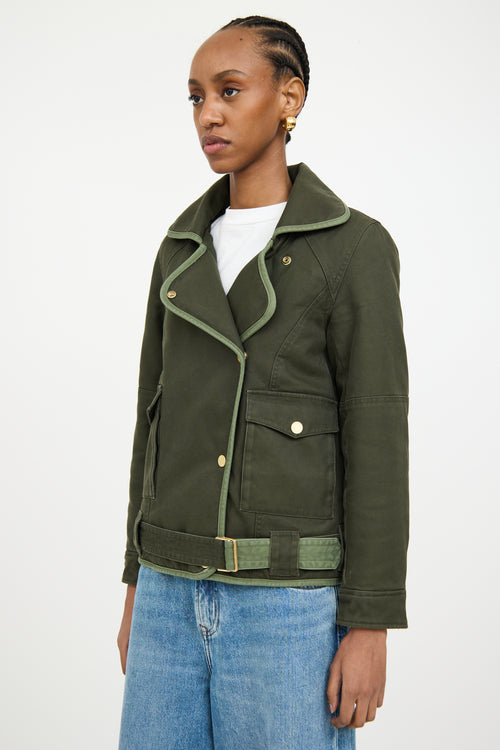 Zadig 
Voltaire Green Kawa Parka Belted Jacket