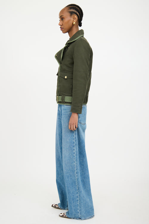 Zadig 
Voltaire Green Kawa Parka Belted Jacket