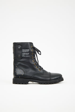 Zadig 
Voltaire Leather Joe Combat Boot