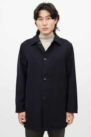 Zegna Black Cashmere 
Nylon Reversible Jacket