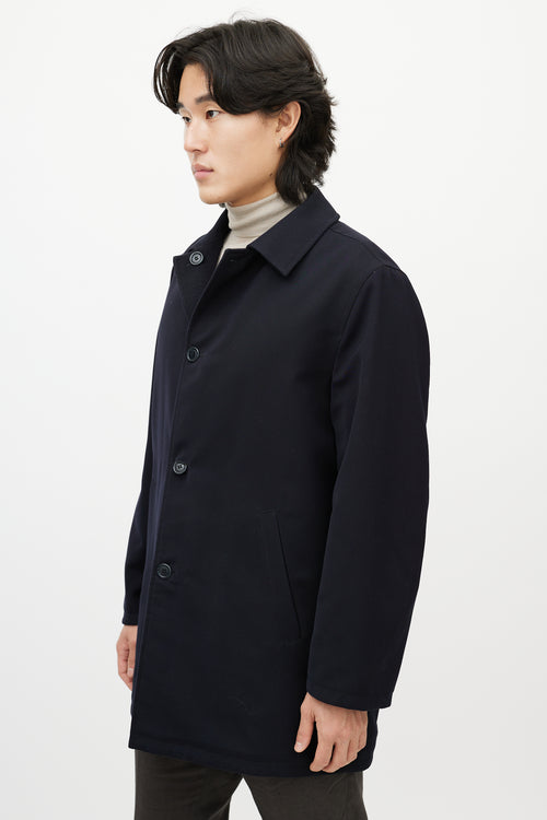 Zegna Black Cashmere 
Nylon Reversible Jacket