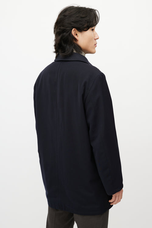 Zegna Black Cashmere 
Nylon Reversible Jacket