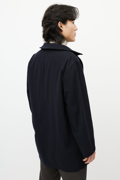 Zegna Black Cashmere 
Nylon Reversible Jacket