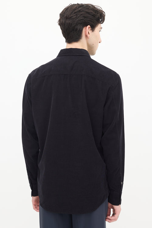 Zegna Black Corduroy Shirt