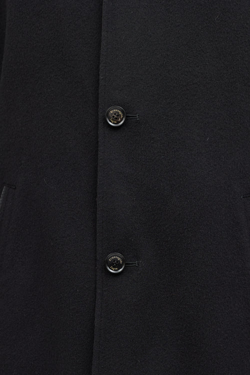 Zegna Black Wool Nylon Reversible Jacket