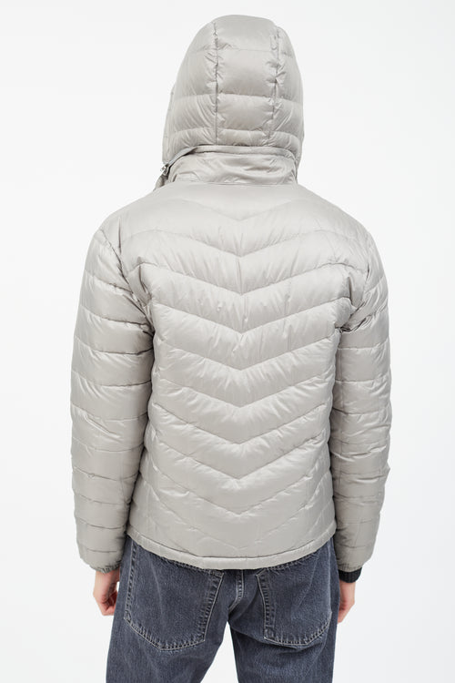 Zegna Grey Reversible Puffer Jacket