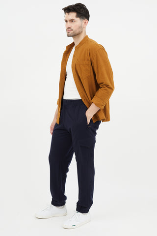 Zegna Navy Wool Cargo Pant