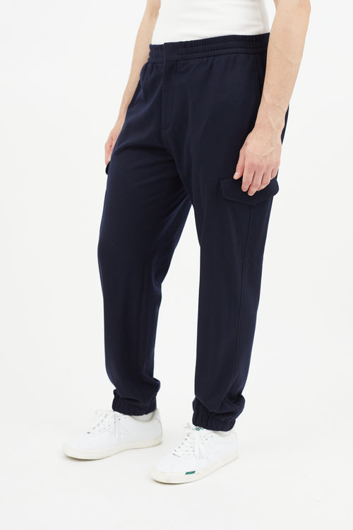 Zegna Navy Wool Cargo Pant