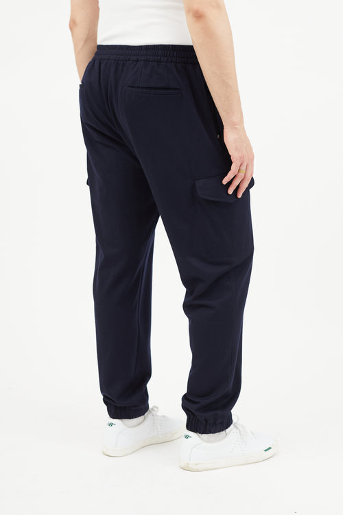 Zegna Navy Wool Cargo Pant