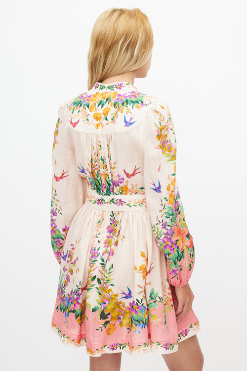 Zimmermann Beige 
Multicolour Floral Tropicana Dress