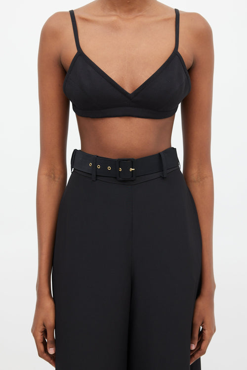 Zimmermann Black High Waist Belted Trouser