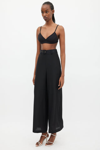 Zimmermann Black High Waist Belted Trouser