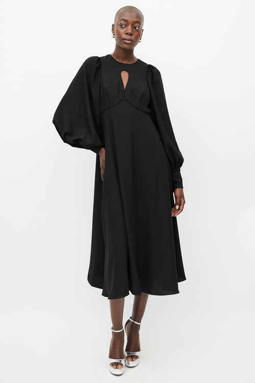 Zimmermann Black Keyhole Midi Dress