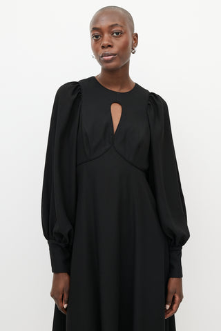 Zimmermann Black Keyhole Midi Dress