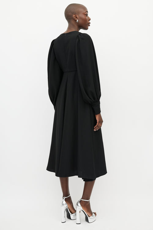 Zimmermann Black Keyhole Midi Dress